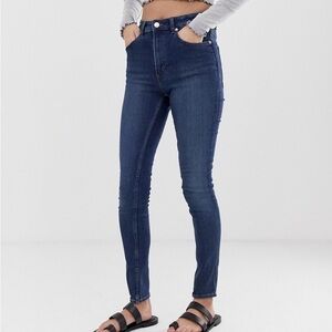 Cheap Monday High Skin Blue Blue High Rise Skinny Denim Jeans